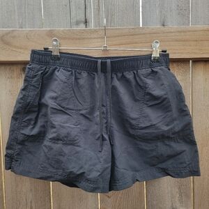 Columbia Black Athletic Shorts with Elastic Waistband and Drawstring
